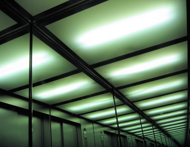 a narrow elevator