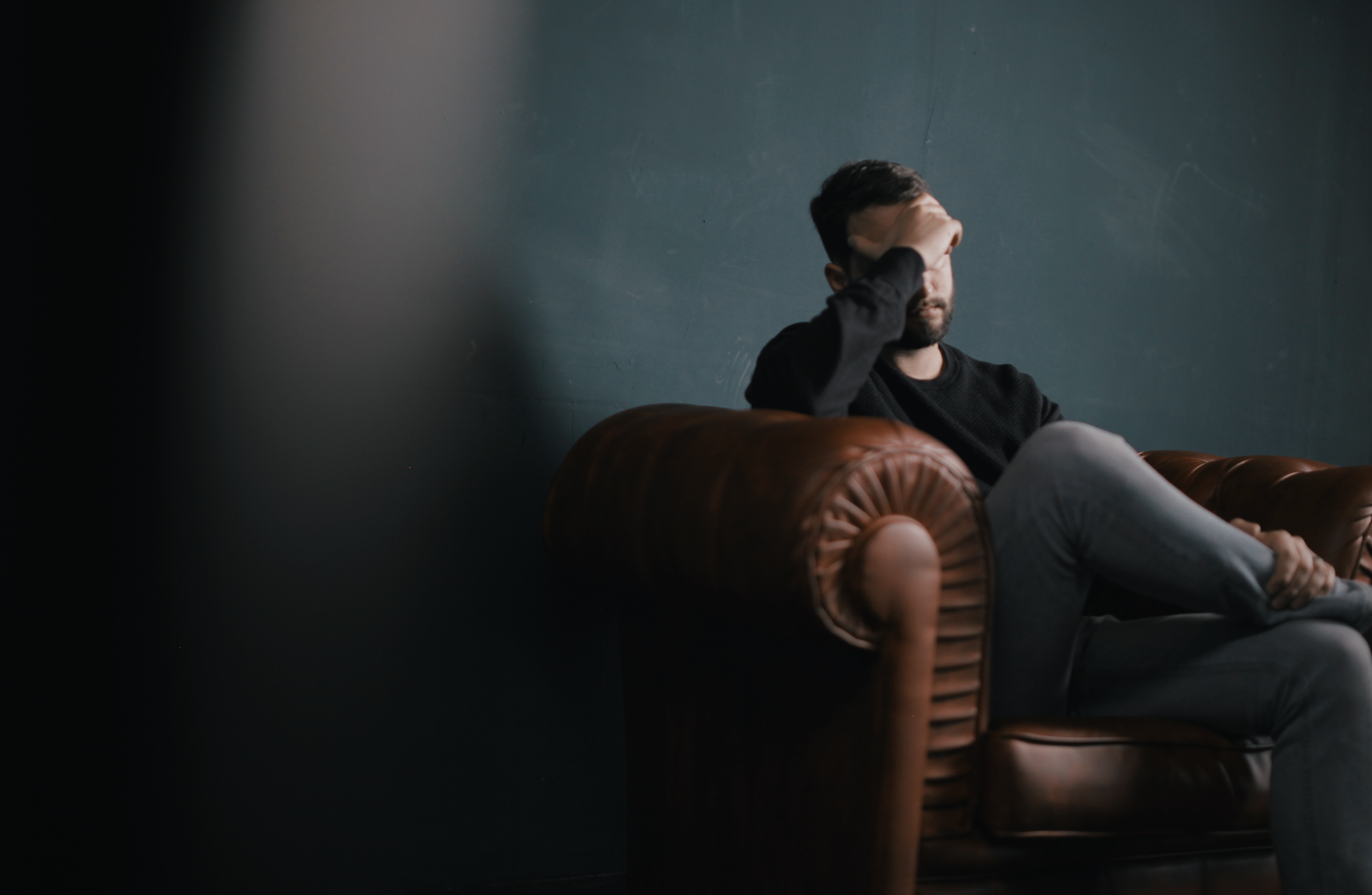 a man looking troubled